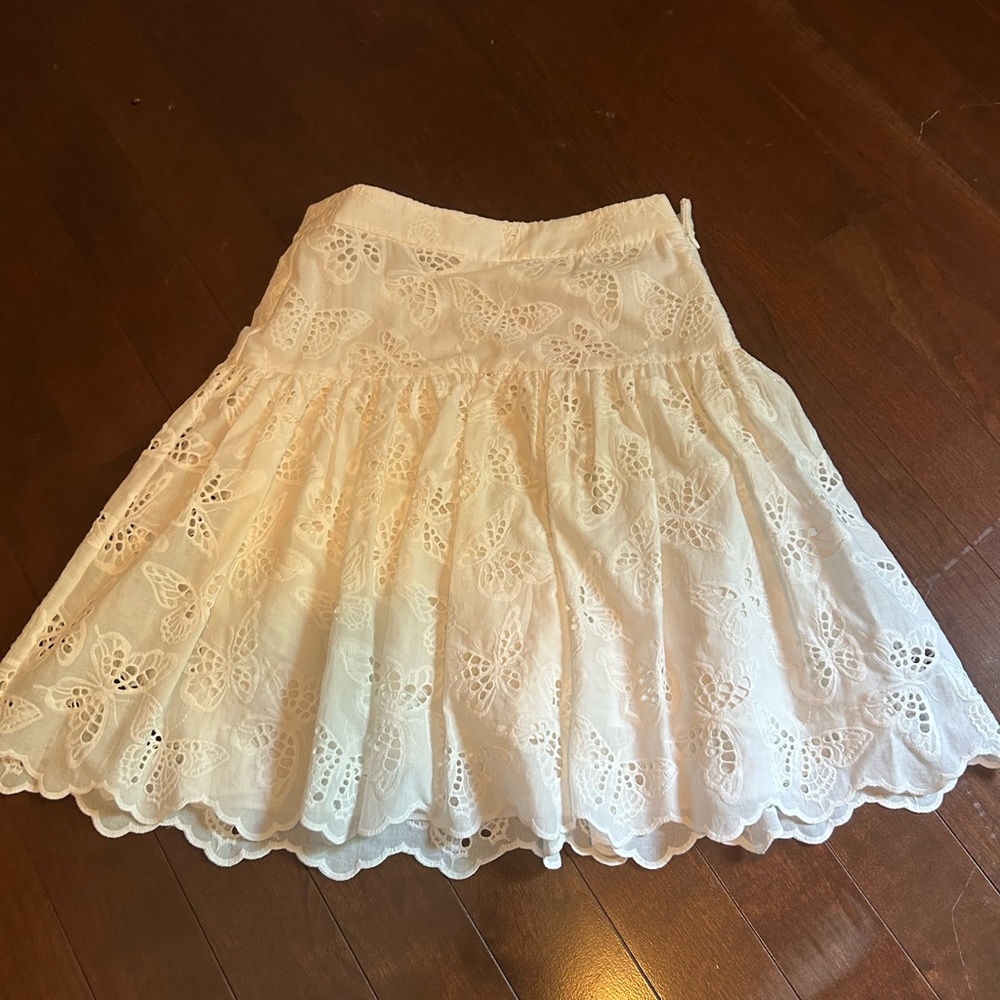 Kate Spade Butterfly Eyelet Skirt Size 2